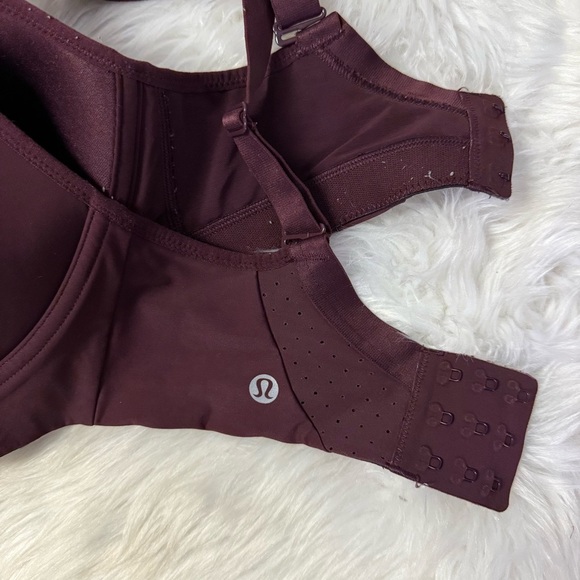 Lululemon Run Times Bra 32DD High Support Burgundy Maroon Sports Bra - Picture 4 of 4